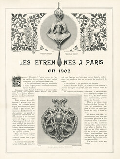 Les Étrennes à Paris en 1902, 1901 - Vever Pendentif "Bretonne", Broches, Art Nouveau