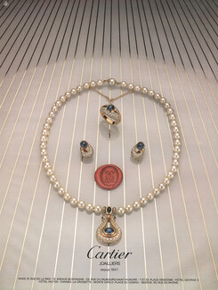 Cartier 1983 Necklace, Earrings, Ring