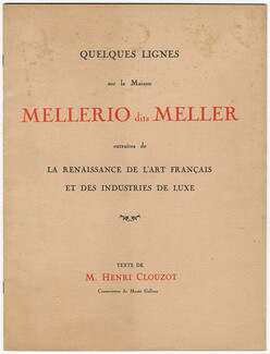 Mellerio Dits Meller (Mellerio History 6 pages) 1923 Rue De La Paix, 6 pages