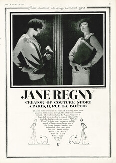 Jane Regny 1927 Modern incrustations, Jersey, Photo Demeyer, 11 rue de la Boëtie, Paris