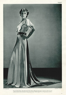 Madeleine Vionnet 1934 white satin, Evening Gown, Photo Georges Saad