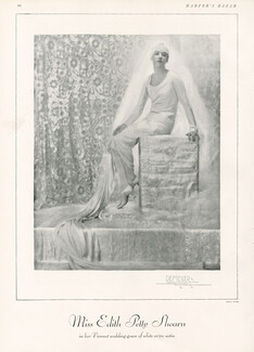 Madeleine Vionnet 1927 Miss Edith Petty Shearn, Wedding Dress, Photo Demeyer