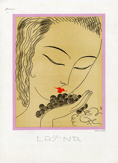 Le Raisin Noir, 1923 - Eduardo Garcia Benito The Black Grape, Portrait