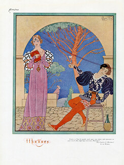 George Barbier 1924 Les Caprices de Marianne & Elvire Le Lac, 18th Century Costumes Romanticism