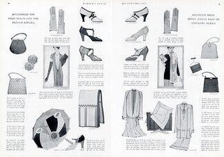 Accessories for Palm Beach and the French Riviera 1927 Hermès, Alexandrine, Worth, Pajamas, Shoes