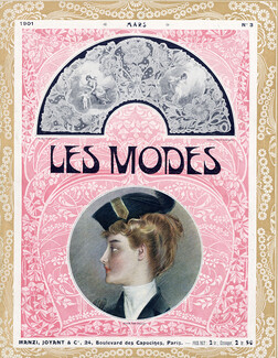 Paul-César Helleu 1901 Les Modes cover, Portrait, Duvelleroy