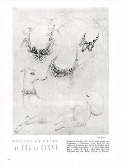 Boucheron 1948 Collier de Chien et Col de Cygne, Necklace Collar, Swan, Sighthound, Janine Fréjaville