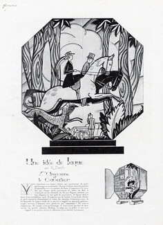 Une idée de laque : L'Amazone et le Cavalier, 1925 - Robert Bonfils Horsewoman, Horseman