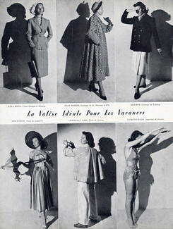 Nina Ricci, Jean Dessès, Hermès, Molyneux, Christian Dior, Jacques Heim 1949 Clothing for the holidays