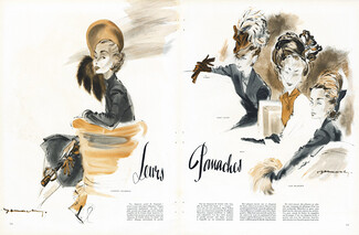 Leurs Panaches, Chapeaux 1945 Janette Colombier, Rose Valois, Suzy, Jane Blanchot, Demachy