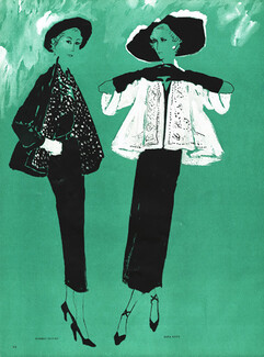 Robert Piguet, Nina Ricci (White jacket) 1949 Bernard Blossac