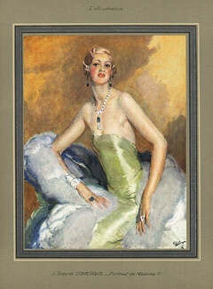 Jean-Gabriel Domergue 1929 Portrait de Madame O.