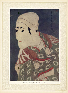 Estampes Japonaises 1929 Sharaku - L'acteur Morita Kanya figurant un Ronin