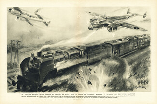 Geo Ham 1940 Train de réfugiés Belges bombardé par les Allemands... World War II
