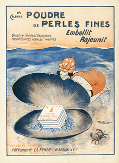 Parfumerie ''La Perle'' Bardin & Cie 1919 Poudre de perles fines, Raoul Vion