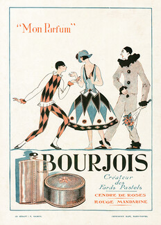 Bourjois (Perfumes & Cosmetics) 1925 "Mon Parfum" Harlequin, Pierrot And Columbine