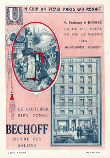 Emile Bechoff (Couture) 1923 Shop Window, 9 Faubourg St Honoré, Paris