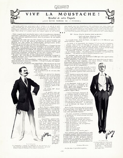 Vive la Moustache !, 1907 - Élegance masculine, Drian, Text by Camille Duguet