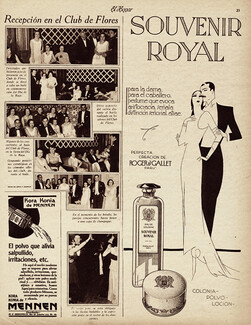 Roger & Gallet 1931 Souvenir Royal, Southern American Advert