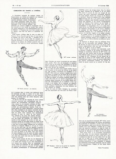 Danse à l'Opéra 1926 Ballet dancers Peretti, Lorcia, Rousseau, Lebercher, L. de Fleurac