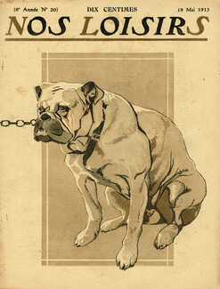 "Nos Loisirs" 1913 Cover, English Bulldog