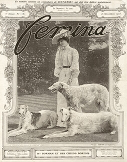 Mrs Borman 1905 Borzoïs, Greyhound Dogs
