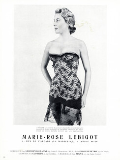 Marie-Rose Lebigot 1956 Combiné du soir "Rêverie", dentelles d'Alençon