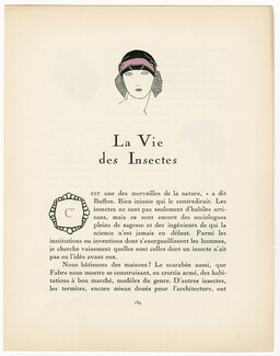 La Vie des Insectes, 1923 - Helen Smith. La Gazette du Bon Ton, n°5, Texte par Georges Armand Masson, 4 pages