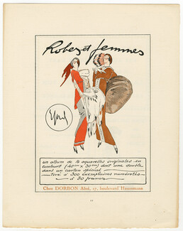 Enrico Sacchetti 1910 "Robes et Femmes" Gazette du Bon Ton, Fashion Illustration, Fur Muff