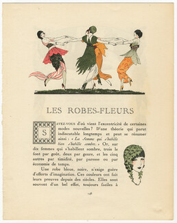 Les Robes-Fleurs, 1914 - Ludwik Strimpl Gazette du Bon Ton, Texte par Maurice Level, 5 pages