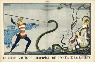 George Barbier 1918 Young America, Champion of the Justice and the Freedom