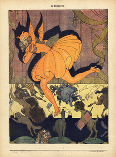 Gerda Wegener 1918 Devil Disguise Costume, Fauns