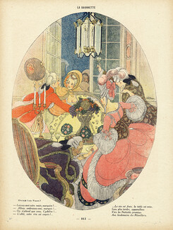 Gerda Wegener 1918 The next day of the New Year's Eve, 18th Century Costumes