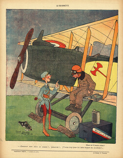 Marcel Jeanjean, aviator 1918 Airplane Breakdown
