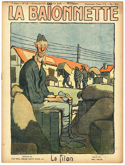 La Baïonnette 1917 n°125 Le Filon, Gus Bofa, Charles Genty, Georges Pavis, Texte Mac Orlan... 16 pages, 16 pages