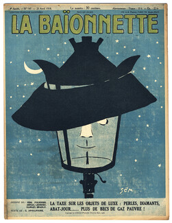 La Baïonnette 1917 n°147 Taxes, SEM, Branly, Léonnec, Fournier... Texte Guillaume Apollinaire, 16 pages, 16 pages