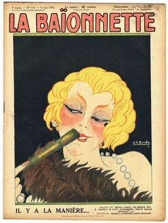 La Baïonnette 1917 n°154 Il y a la Manière... G.K. Benda, Branly, Joë Bridge, Nam, Sat... 16 pages, 16 pages