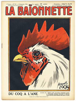La Baïonnette 1918 n°169 Du coq à l'âne, Jacques Nam, Georges Delaw... 16 pages, 16 pages