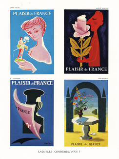 L'Affiche - Art de la rue, 1954 - Affichistes, Poster Art Jean Colin Bernard Villemot Herve Morvan Fix-Masseau, Text by Roger Baschet, 10 pages