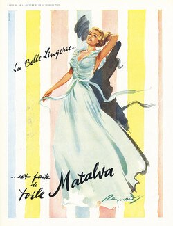 Toile Matalva 1950 Nightdress, Raymond (Brénot)