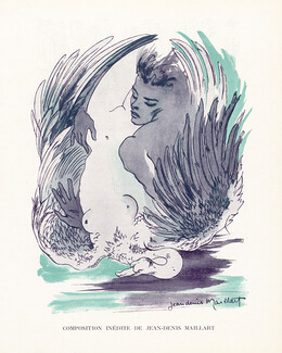 Jean Denis Maillart 1952 La Fée Annita, Swan, Nude, Leda