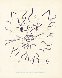 Jean Cocteau 1952 "La Belle et la Bête" Composition inédite