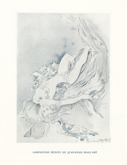 Jean Denis Maillart 1951 Griserie de Fleurs d'Amour, Composition inédite