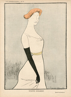 Leonetto Cappiello 1899 "Contemporaines" Yvette Guilbert, Caricature