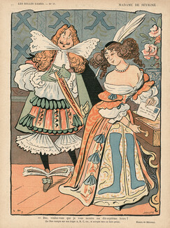 Lucien Métivet 1899 "Les Belles Dames" Madame de Sévigné, period costume