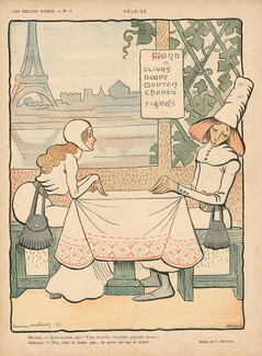 Lucien Métivet 1898 "Les Belles Dames" Héloïse, Abélard, period costume