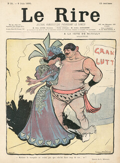 Lucien Métivet 1895 "A la Fête de Neuilly" Wrestler