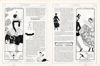 George Barbier 1915 "La Jupe à travers les Ages" Skirt through the Ages, Vertugadin, Crinoline