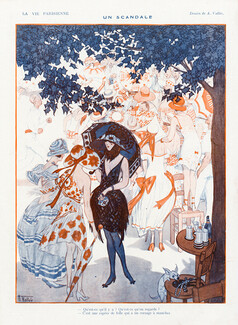 Un Scandale, 1921 - Armand Vallée Un Corsage à manches, Elégantes Parisiennes, Summer Dresses
