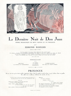 La Dernière Nuit de Don Juan, 1921 - George Barbier, Texte par Edmond Rostand, 24 pages